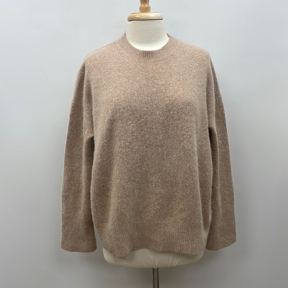 360 Sweater Wool Raccoon Blend Crewneck Long Sleeve Knit Pullover Pink Medium - Picture 1 of 8